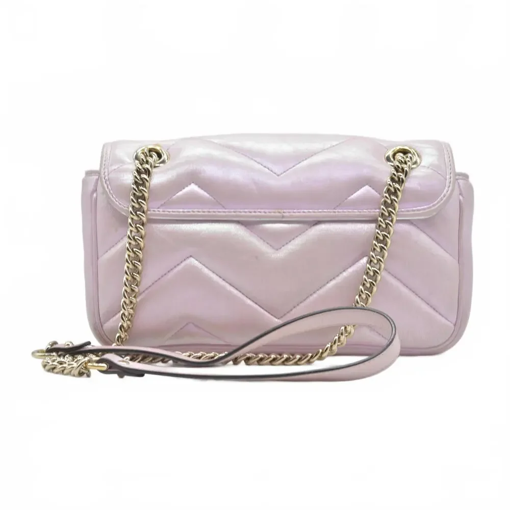 Gucci Iridescent Nappa Chevron Matelasse Small GG Marmont